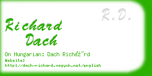 richard dach business card